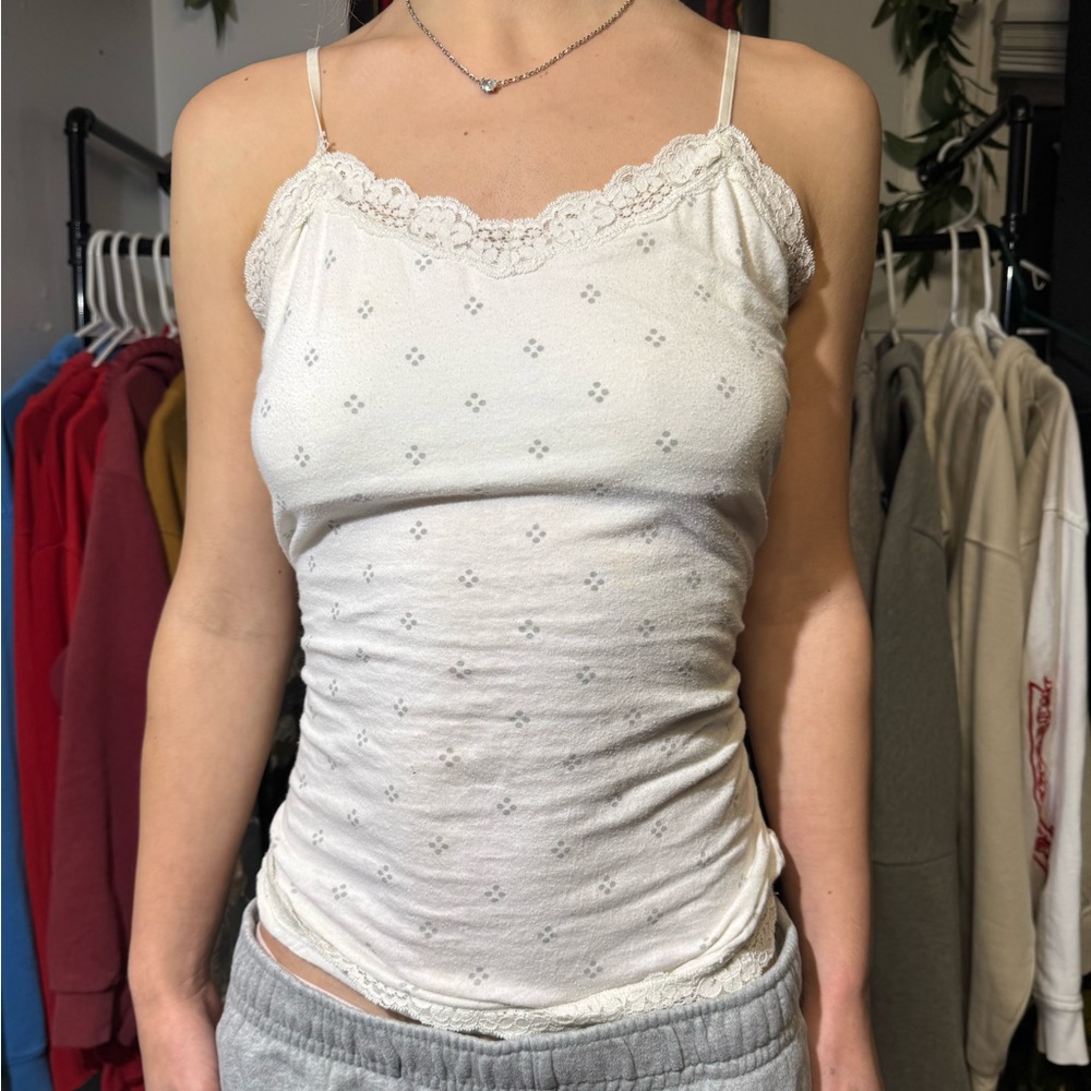 Y2K Women’s Laced Aeropostale Flower Tank Top‎ - Picture 6 of 7